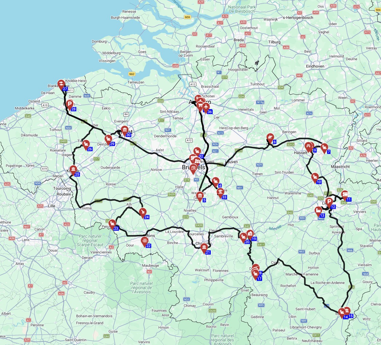Antwerp Round Trip - From Waterloo to Bruges The Ultimate Belgian Heritage