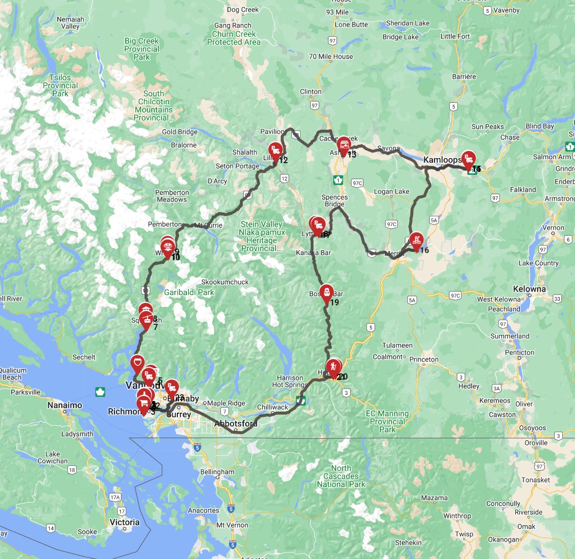 Vancouver round trip - Sea to Sky