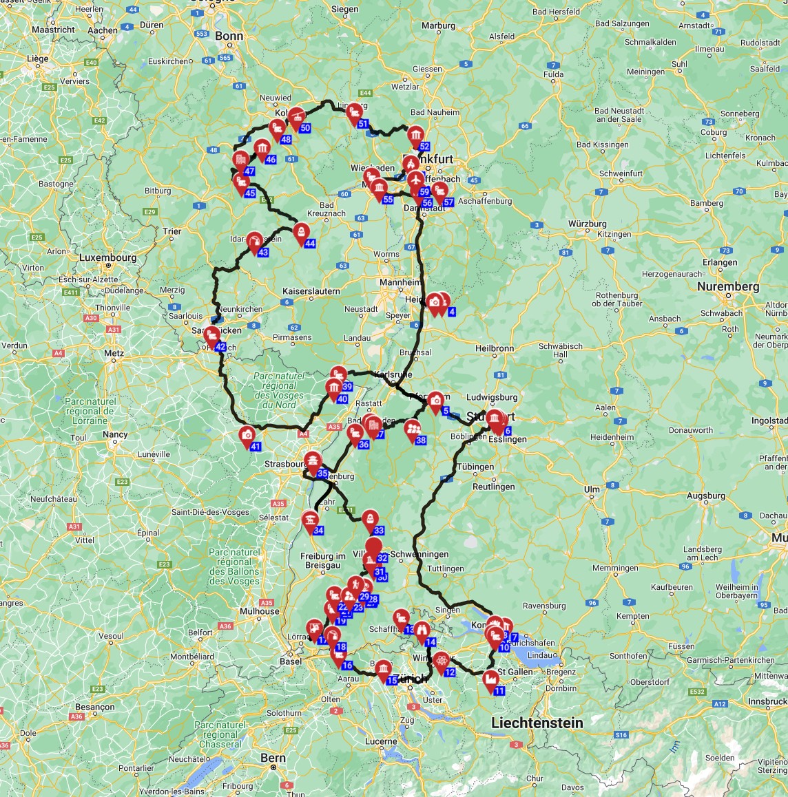 Frankfurt  Roundtrip - South - Incl Black Forest