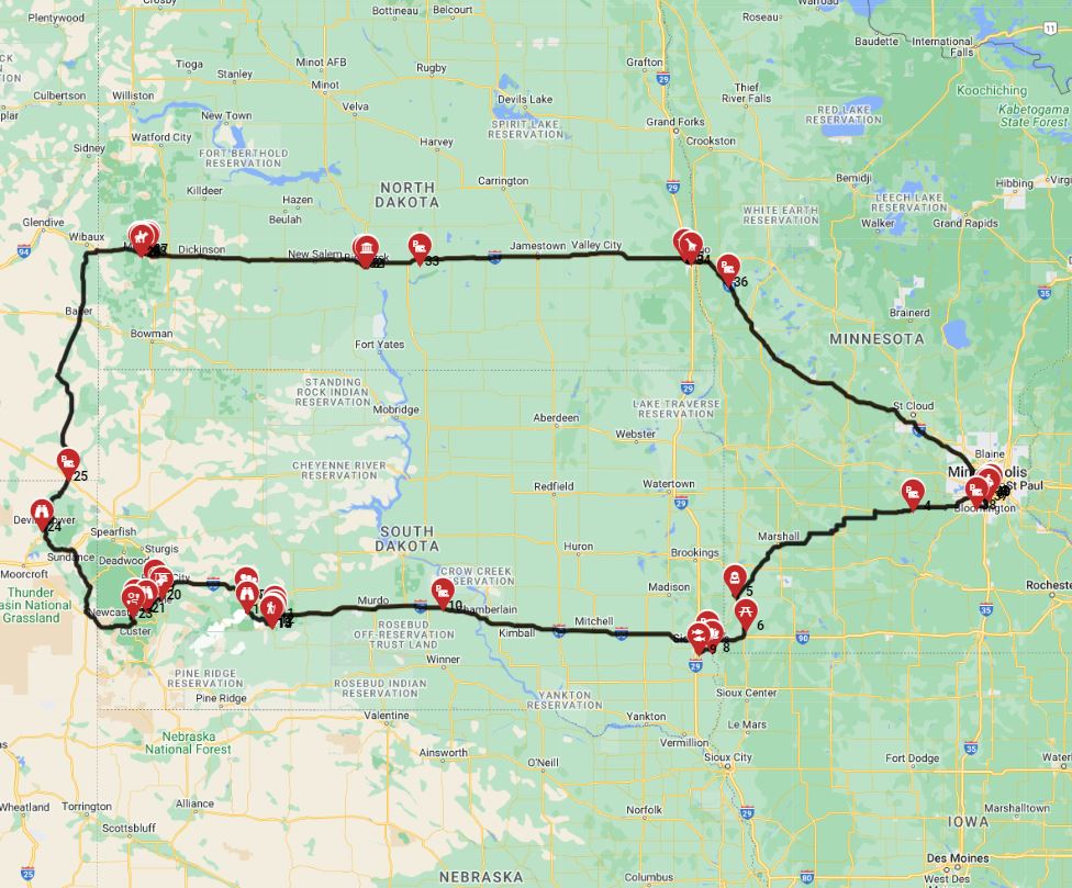 Minneapolis Roundtrip - Heading West  a Midwestern Majesty