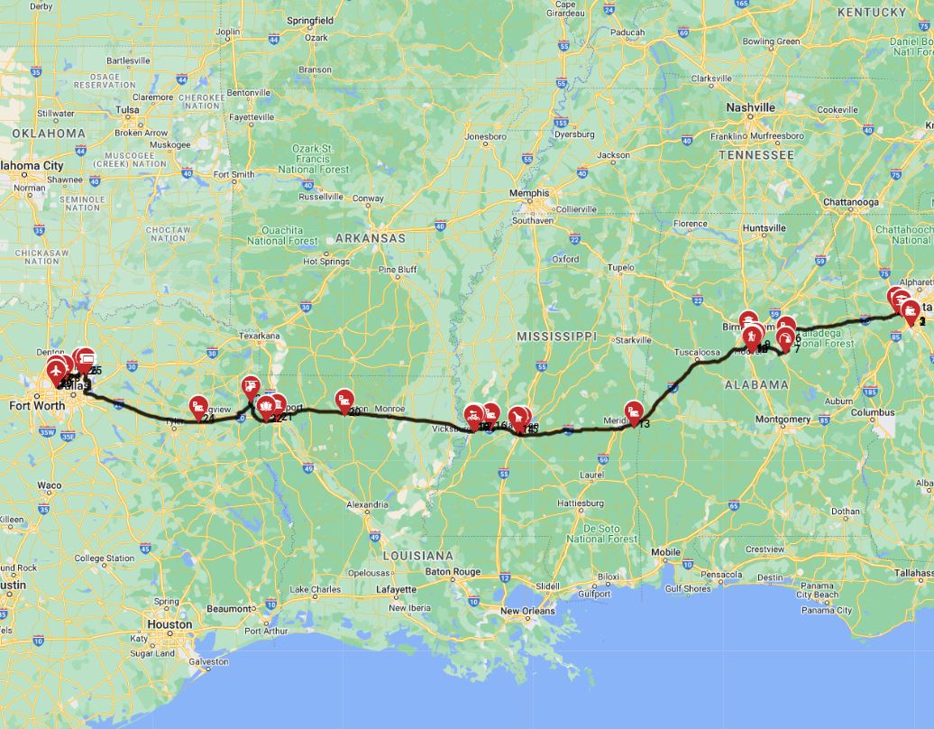 Atlanta to Dallas