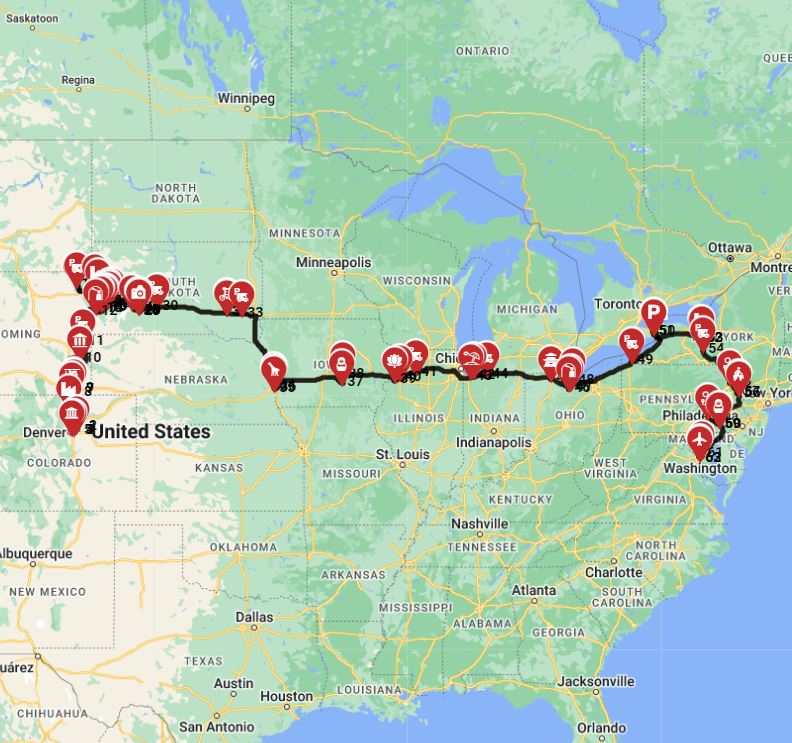 Denver to Washington DC