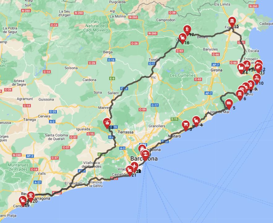 Barcelona Roundtrip - South - Costa Brava Short