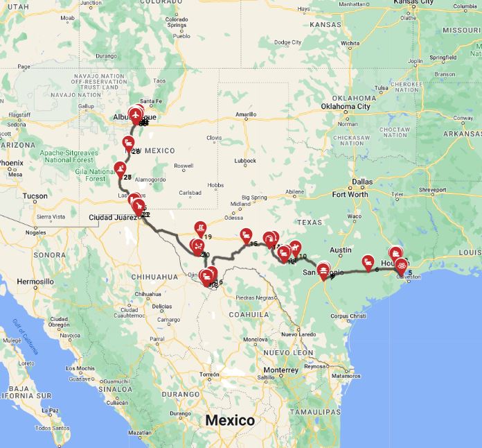 Houston to Albuquerque - Sun Belt Sojourn