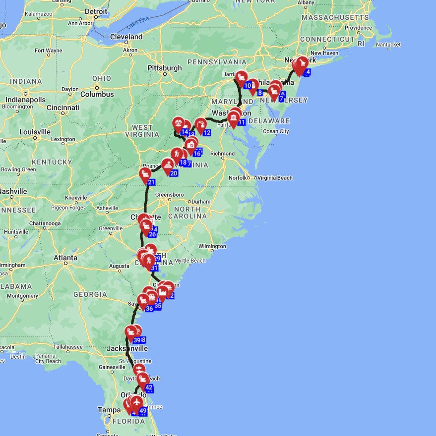 New York to Orlando