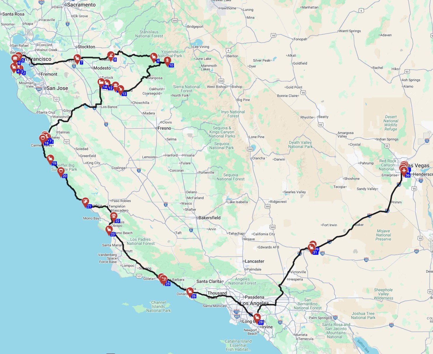 San Francisco to Las Vegas