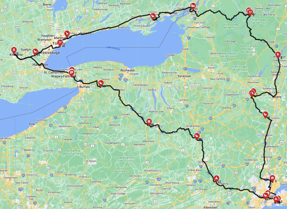 RV trip from New York