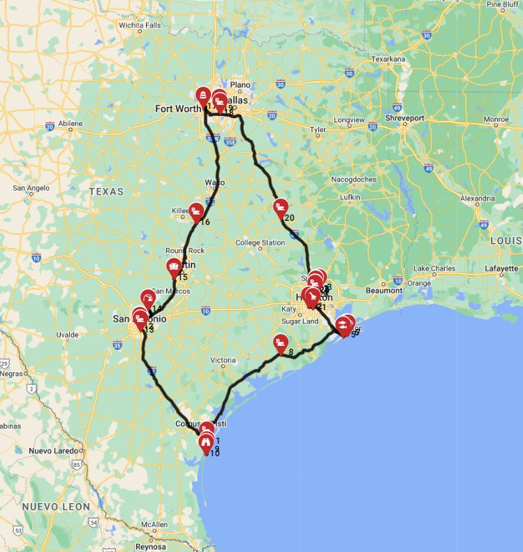 Traveling with an RV out of Houston