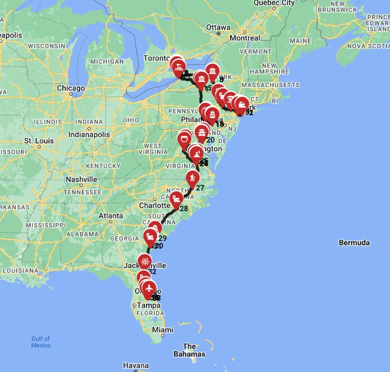 New York to Orlando - the Grandpas stick