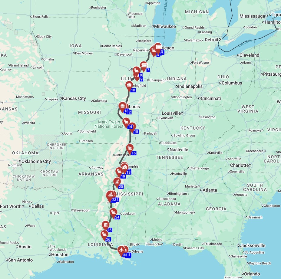 Chicago to New Orleans -  Camper Blues Highway Adventure