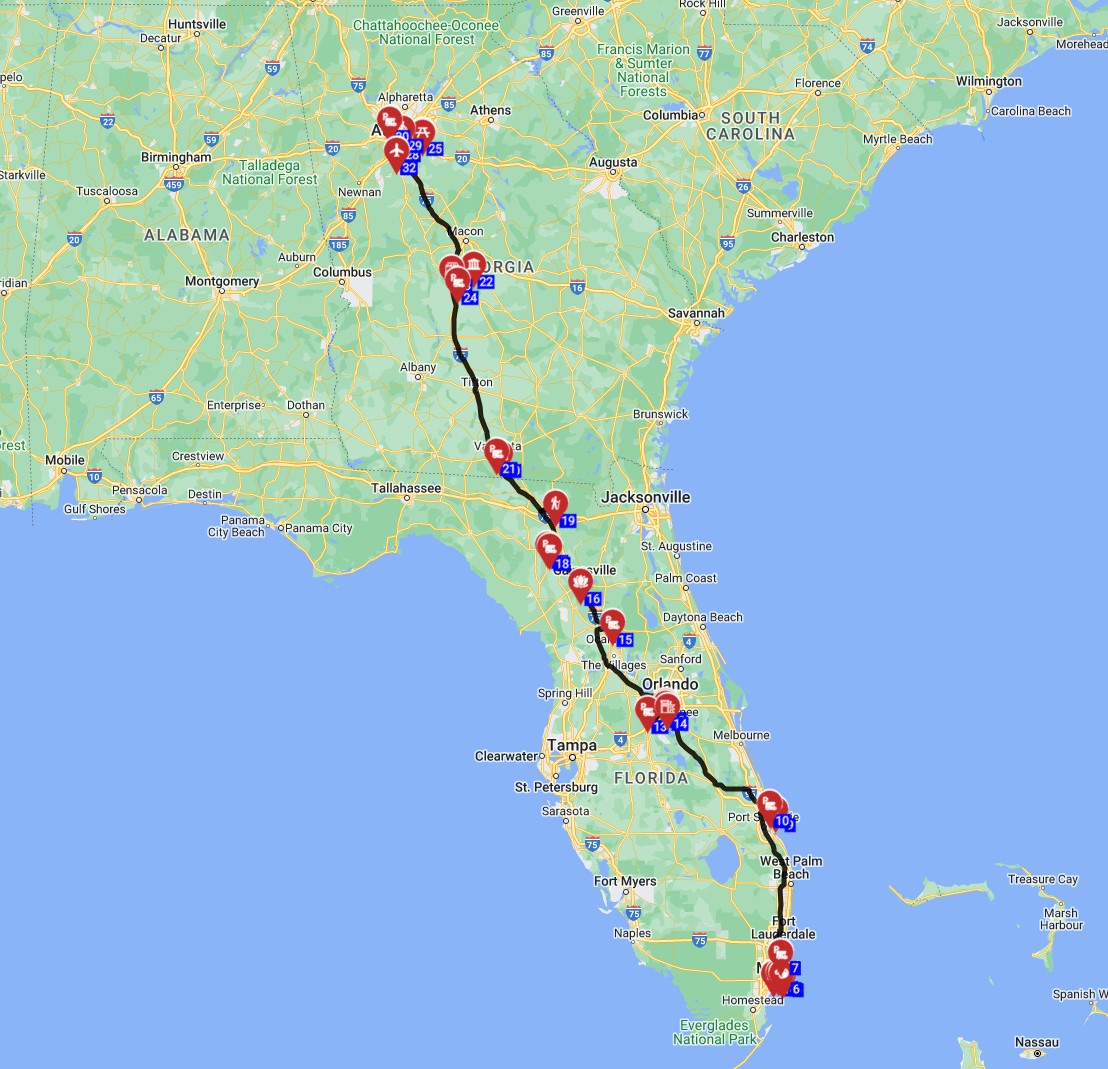 Miami to Atlanta