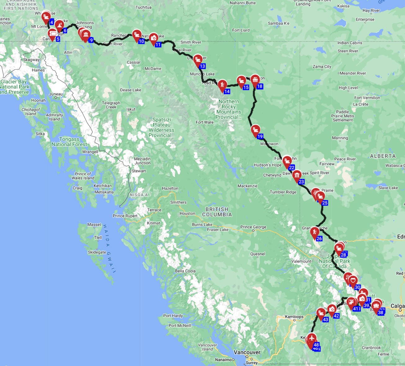 Whitehorse to Kelowna - The Rocky Mountain Road Trip