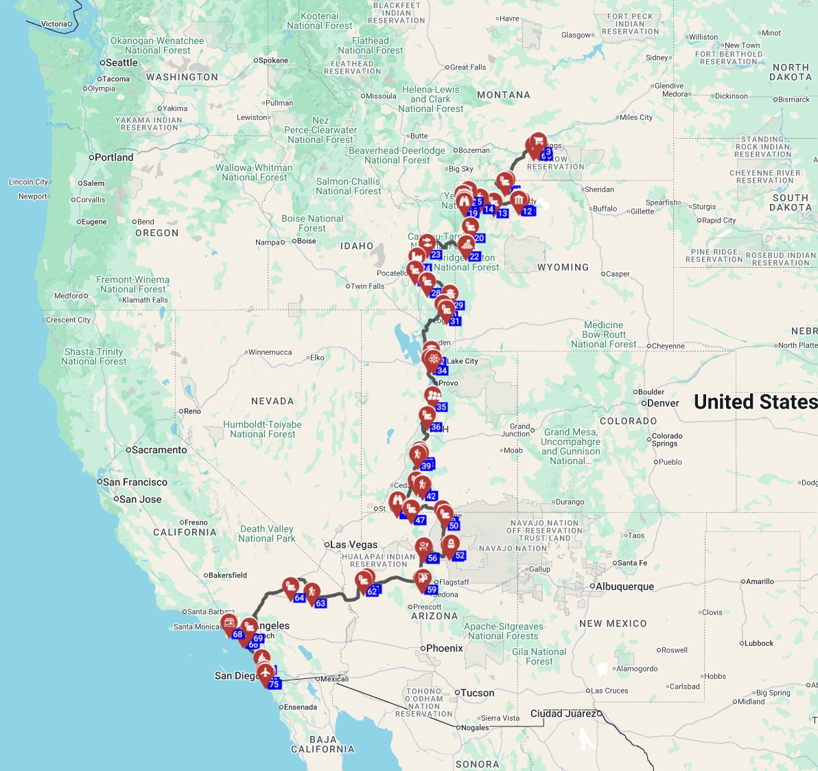 western-usa-national-parks-rv-route
