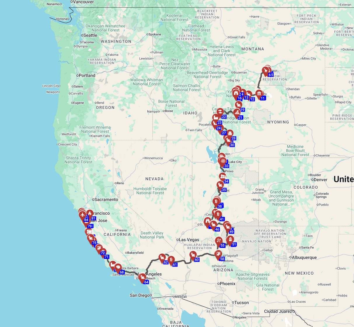 Billings to San Francisco